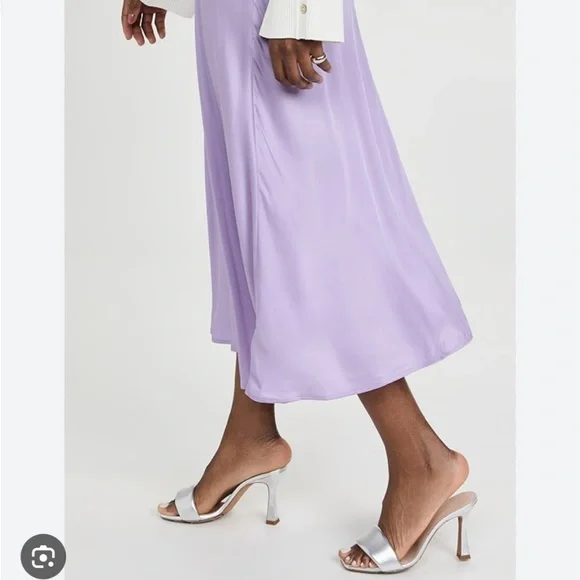 L’AGENCE Clarisa Maxi Skirt Size M NWT Lavender - Picture 11 of 12